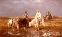Adolf Schreyer - Arabs Watering Their horses
